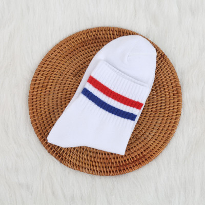 Autumn And Winter Ankle Socks Two Stripes Famele Girls Sock Leisure College Style Cotton Socks Wholesale